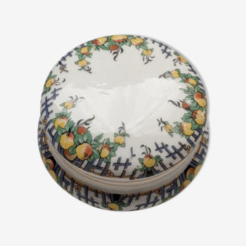Boîte bonbonnière avec son couvercle porcelaine de Limoges fabriquée en France