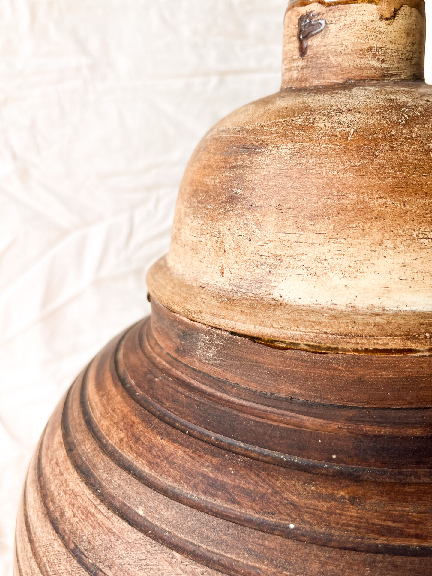70s Jarre Lamp in Artisan Terracotta Wabi-Sabi / Mediterranean