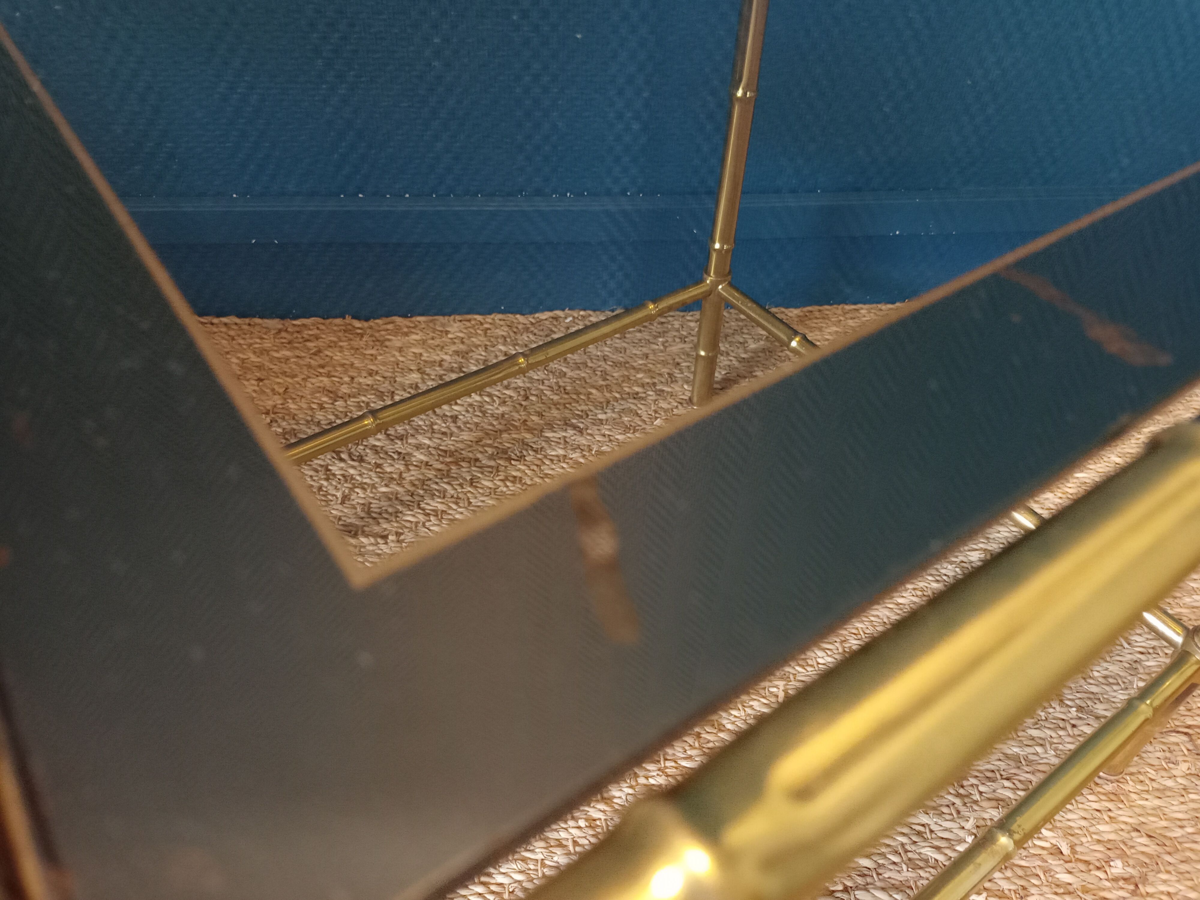 "bamboo" sofa end made of brass