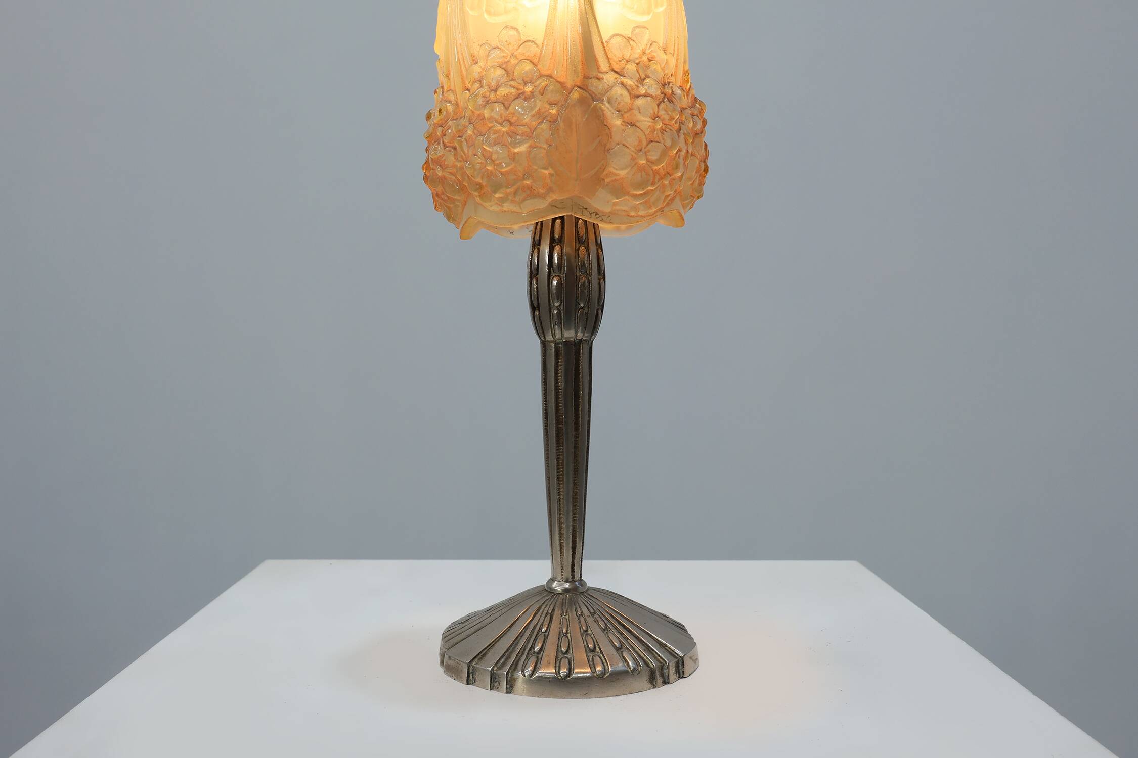 Art Nouveau Table Lamp by Muller Frères for Hettier & Vincent, France ca. 1