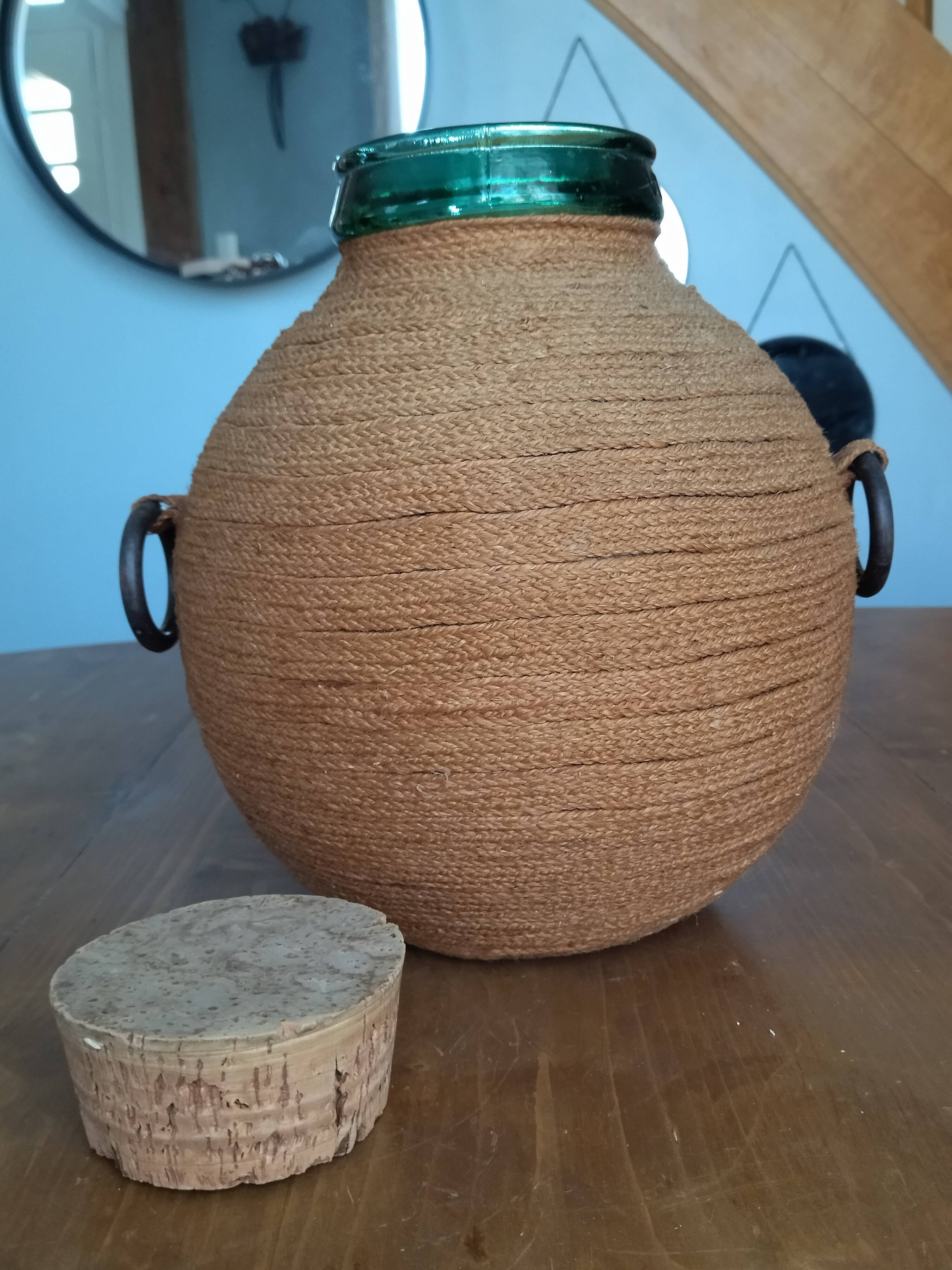 Lot of 2 vintage dame jeanne