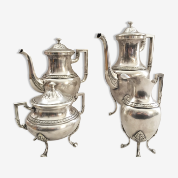 Tea & coffee service pieces jugendstil wmf 1910 art nouveau plaqué silver