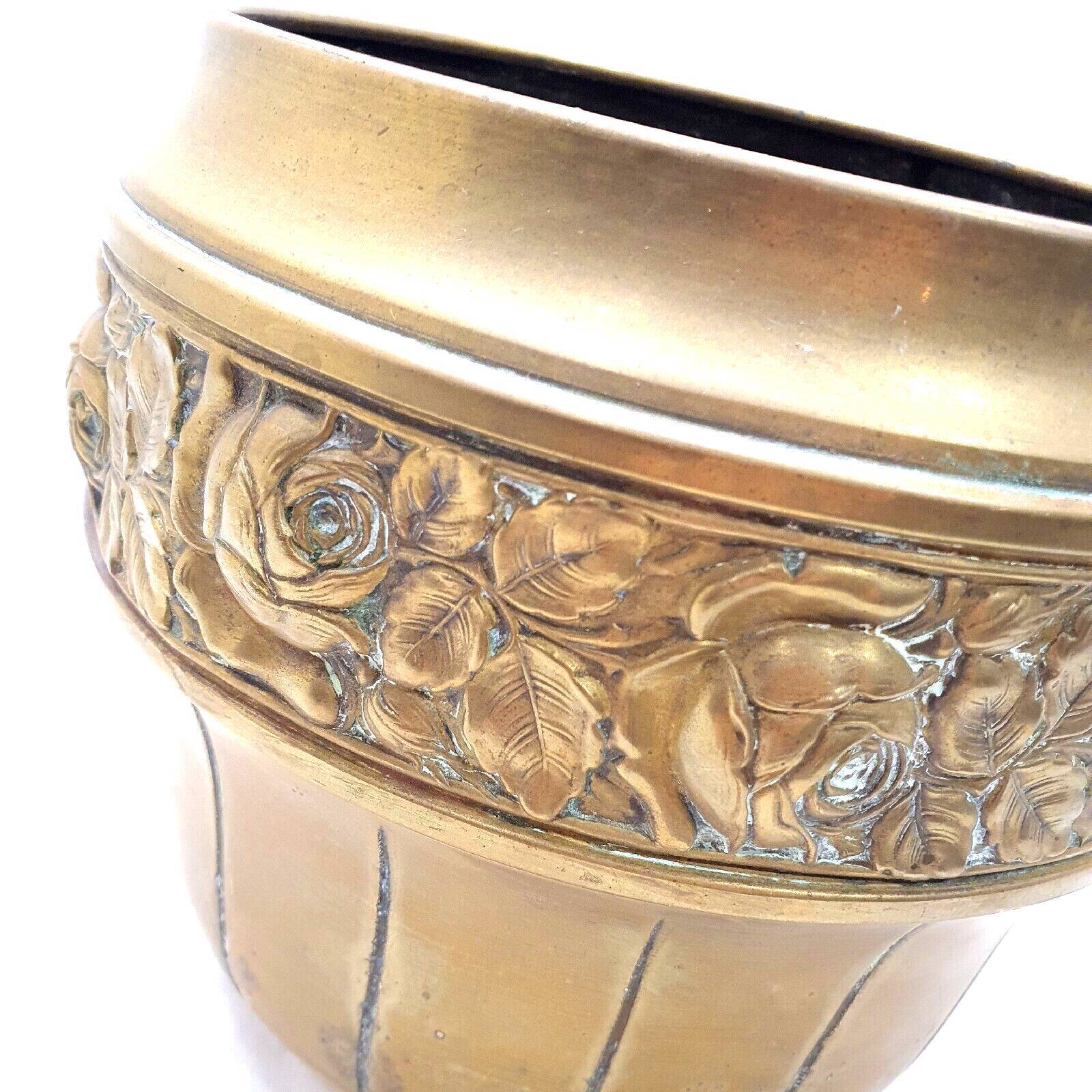 Pot brass or bronze decorations pink decoration flower plant