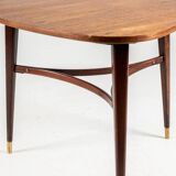 Vintage teak triangle coffee table 1960s Sweden