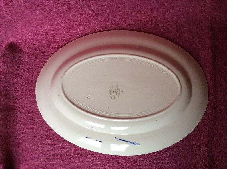 Oval dish Digoin Sarreguemines Mary-Lou