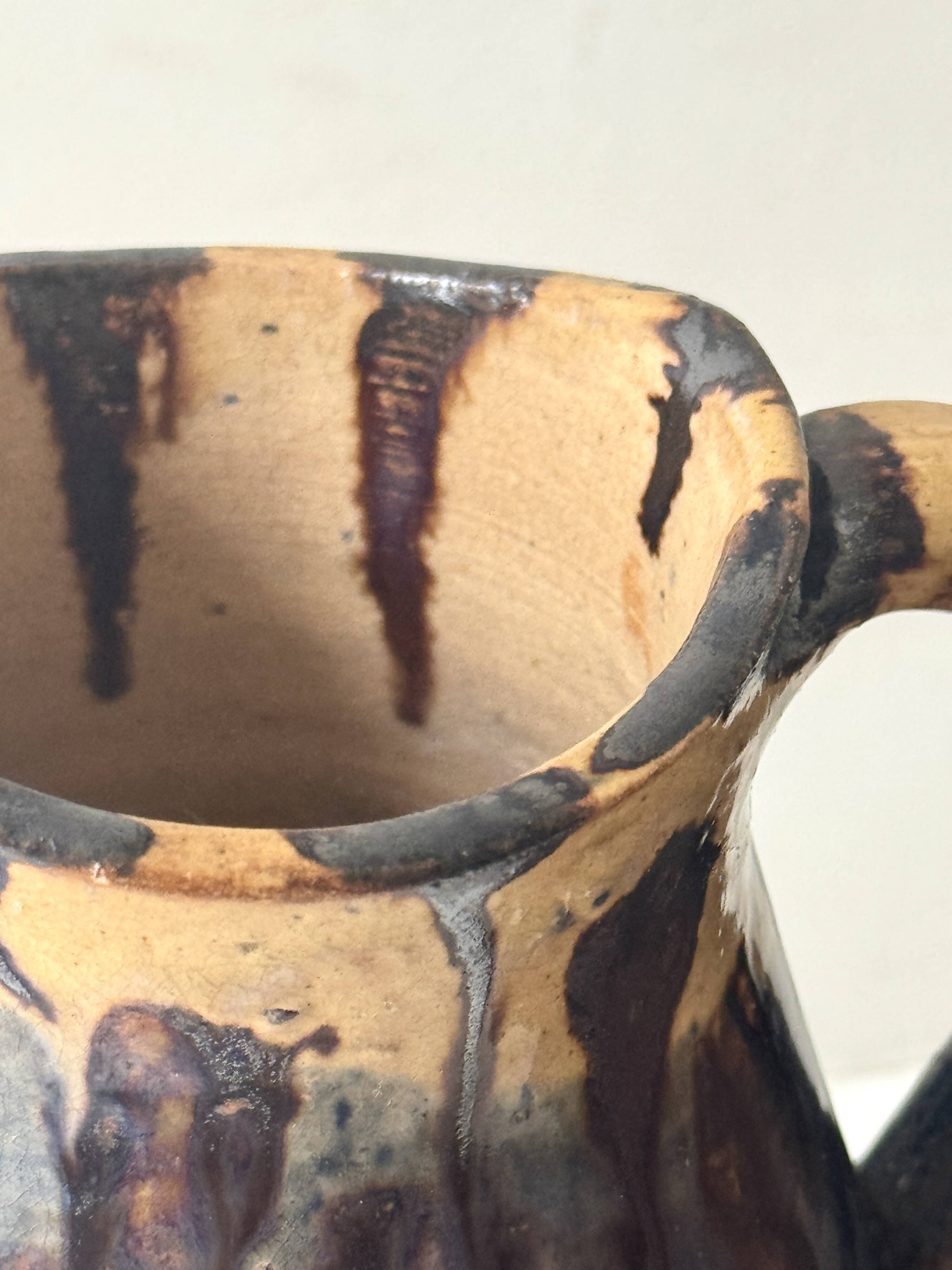 Carafe / vase en céramique émaillée, Jospeh Talbot La Borne 1950