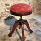 Tabouret de piano ancien en acajou réglable, début du XXe siècle