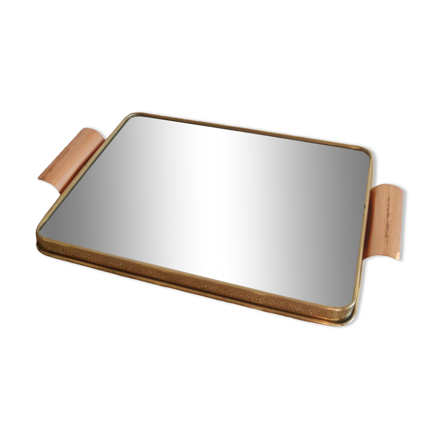 Brass top with vintage mirror