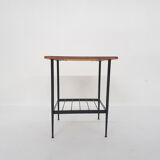 Teak and metal side table, The Netherlands 1950's