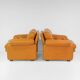 1970 Vintage Coronado Brown Leather Armchairs by Tobia Scarpa for C&B Italia