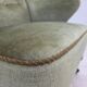 1960s, Scandinavian armchair, green furniture velour, oak wood legs.