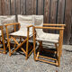 4 mid-century safari folding chairs