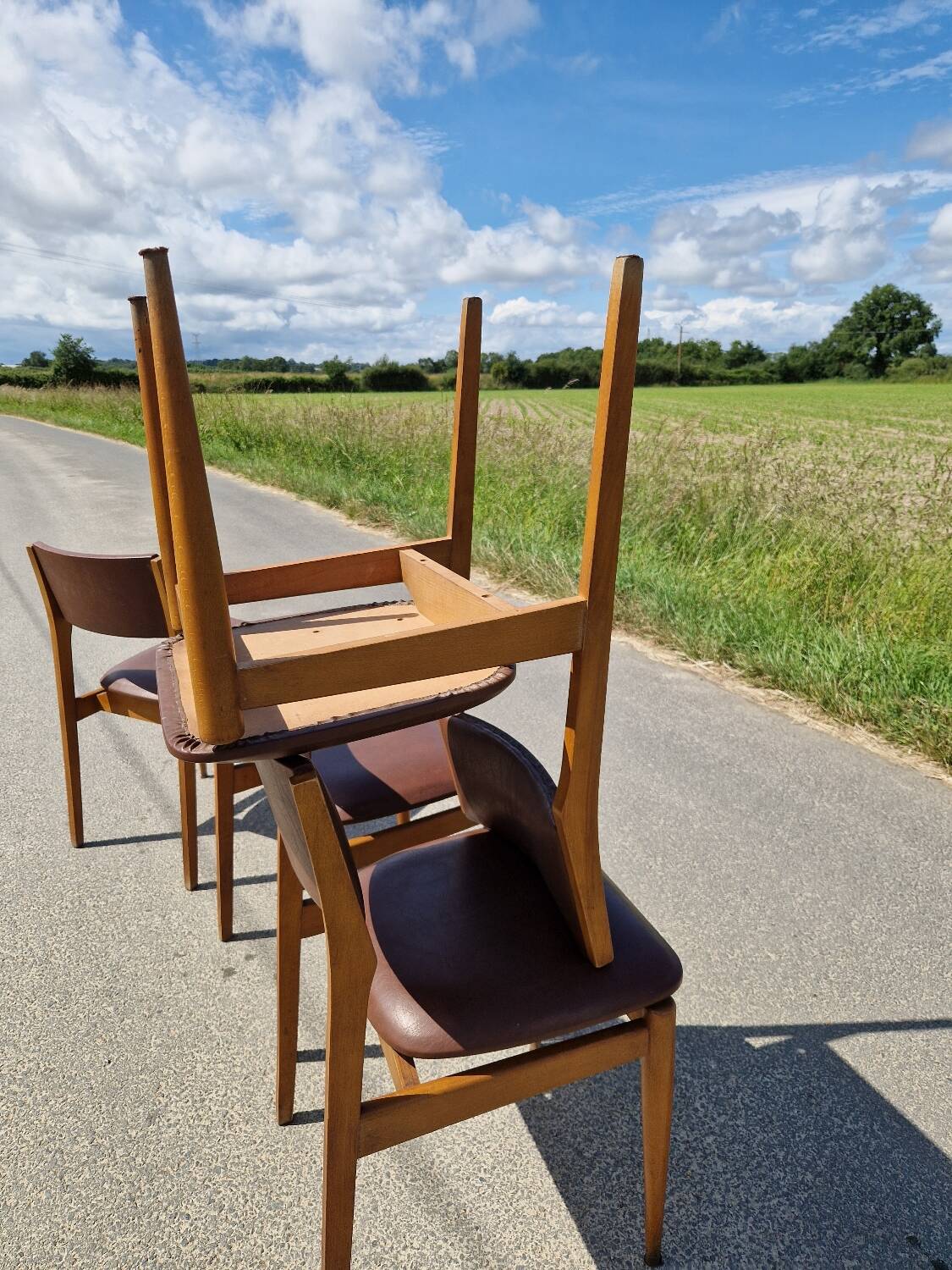 Set of 4 vintage Scandinavian chairs