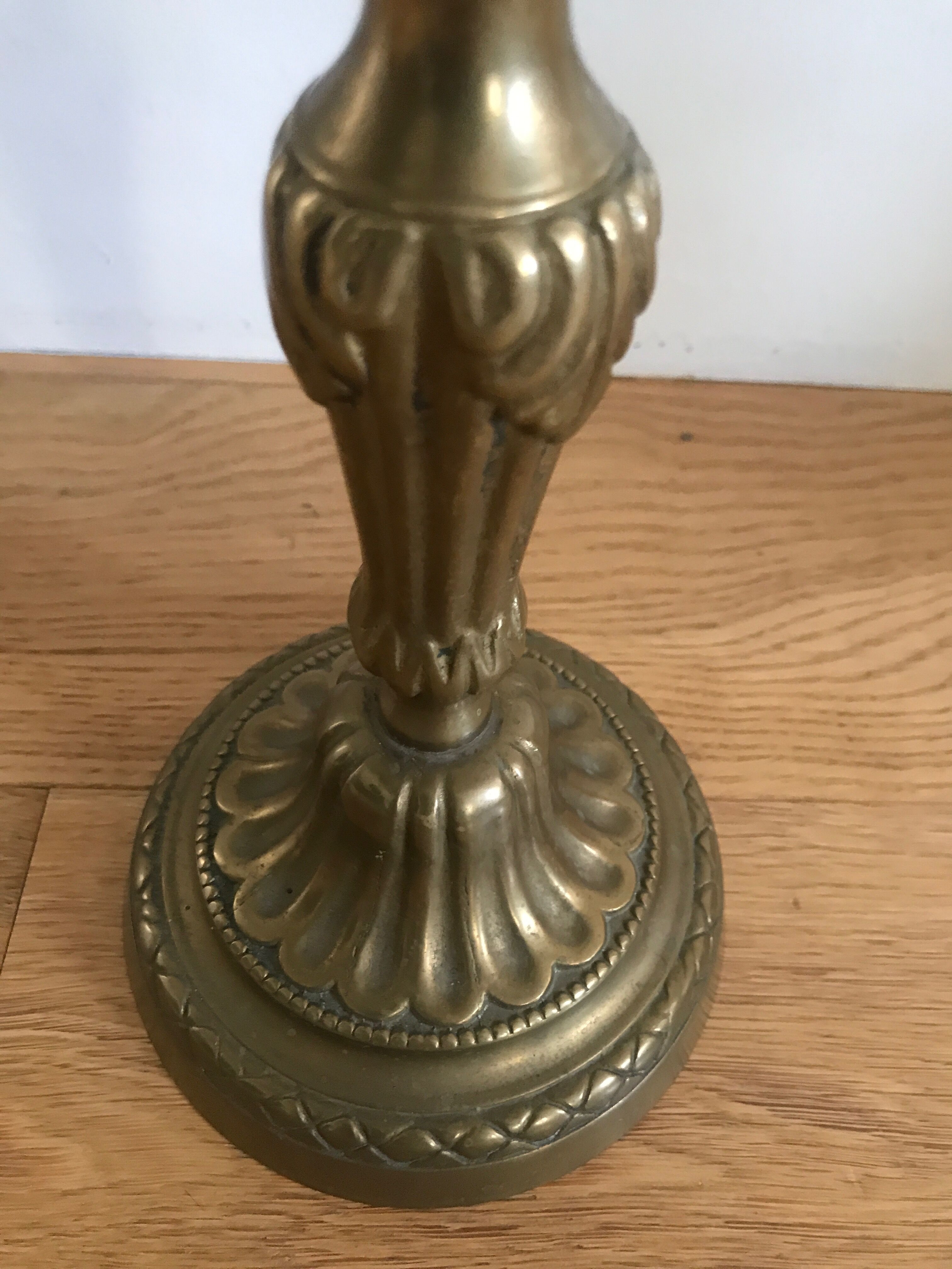 Bronze candlestick pair