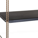 Wall shelf string in gold and black metal with twist year 60 n°1