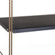 Wall shelf string in gold and black metal with twist year 60 n°1