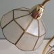 Vintage table lamp brass and Capiz, Massive Belgium