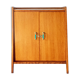 Buffet with fin profile, brass handles and scoubidou, 1950s.