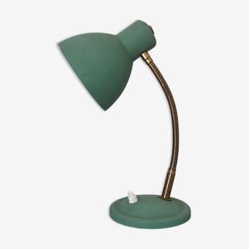 Green metal desk lamp