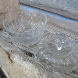 Candy glass molded vintage 1970