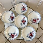 Lot of 6 hollow plates cap digoin sarreguemines model "lot" 30s