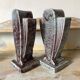 Pair of Art Deco vases in glazed ceramic