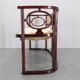 Josef Hoffmann Variation of Art Nouveau "Fledermaus" sofa by Fischel