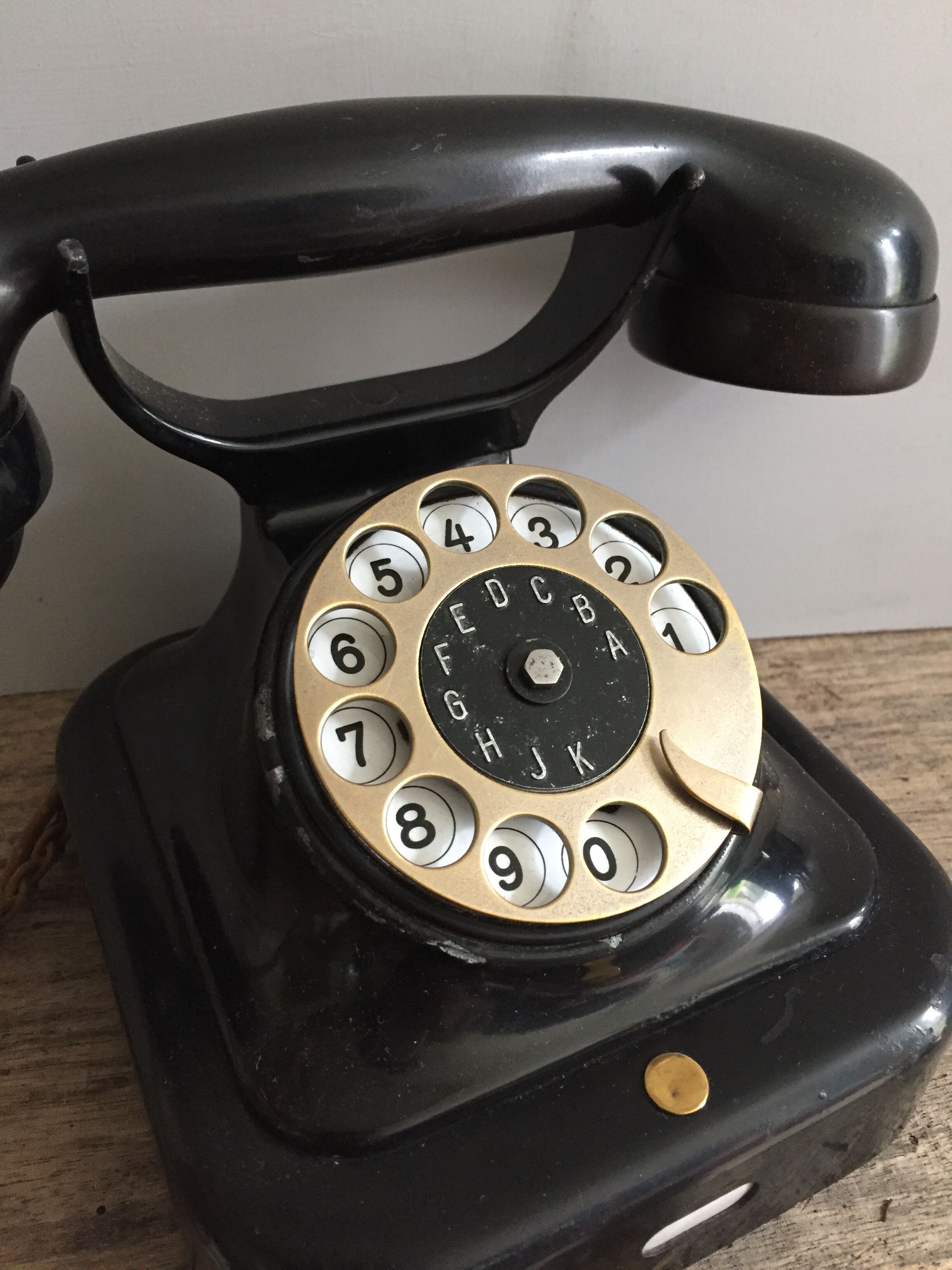 in the 1940s bakelite telephone