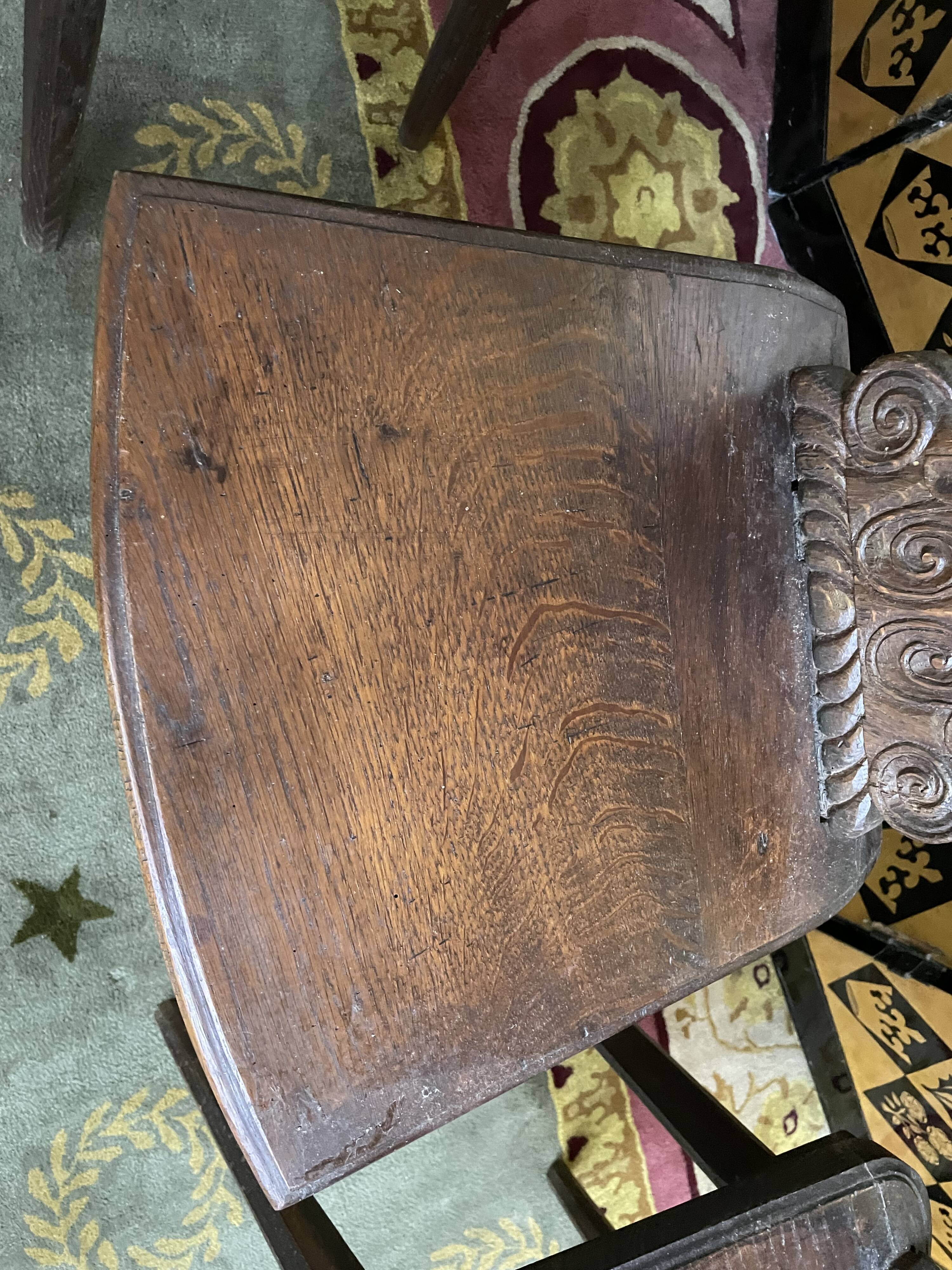 4 Alsatian chairs in solid oak