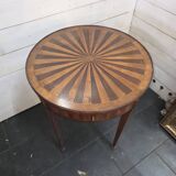 Bouillotte table in marquetry, signed Pagny Fils, Paris, early 20th century