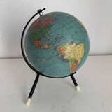 Vintage 1963 tripod terrestrial globe Taride Paris - 22 cm