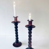 Glass candlesticks