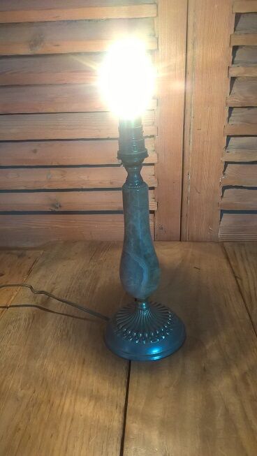 Alabaster bedside lamp vintage gypsum