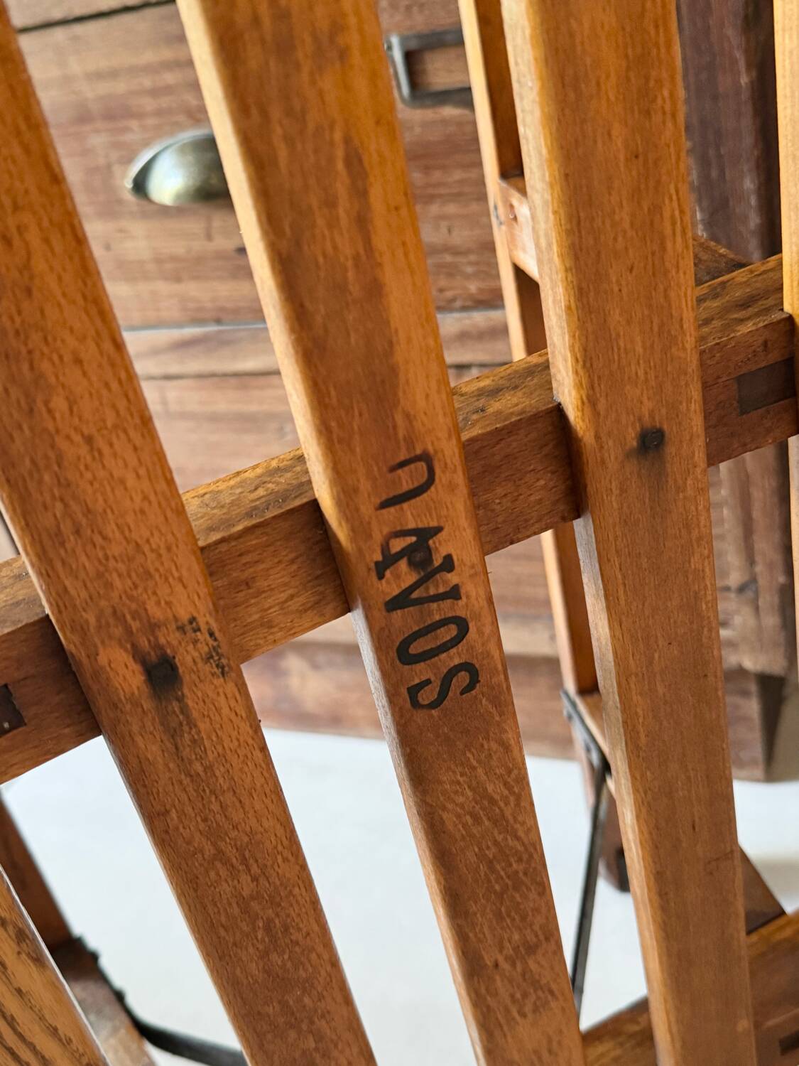 Old wooden sled Davos