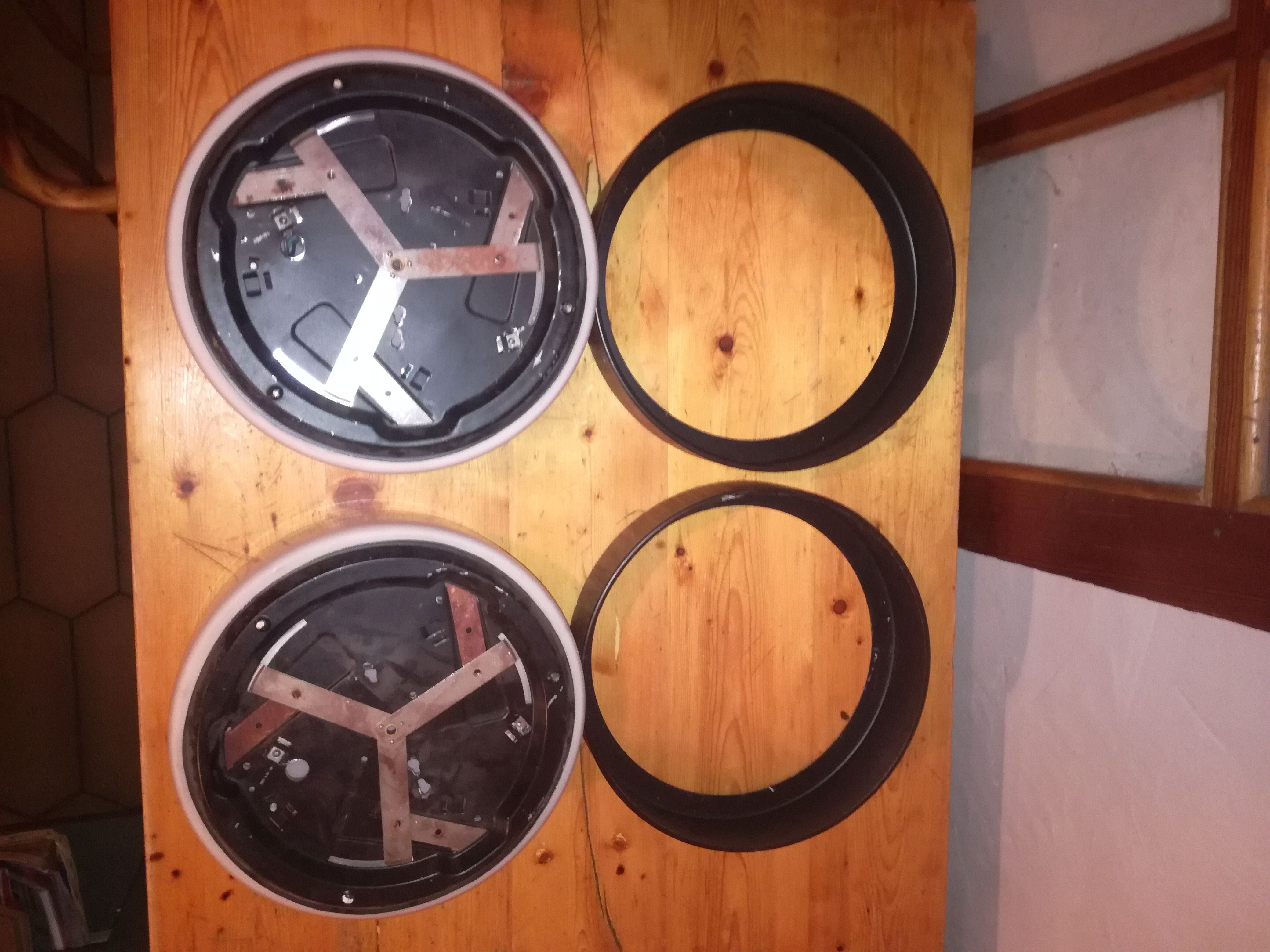 Pair of 70's opaline appliques