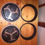 Pair of 70's opaline appliques