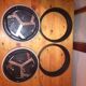 Paire d'appliques opaline 70's