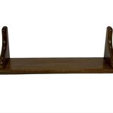 Vintage book shelf wall rack 1970s in dark oak - minimalist design