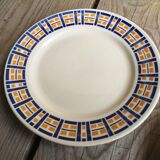 Set of 5 small old plates signed Badonviller