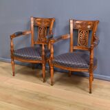 Paire de Fauteuils en Hêtre teinté – Début XXe