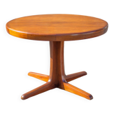 Baumann table with 2 extensions, round table, wooden table with star base, dining table, living room table