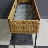 Wicker plant / flower stand 1960s