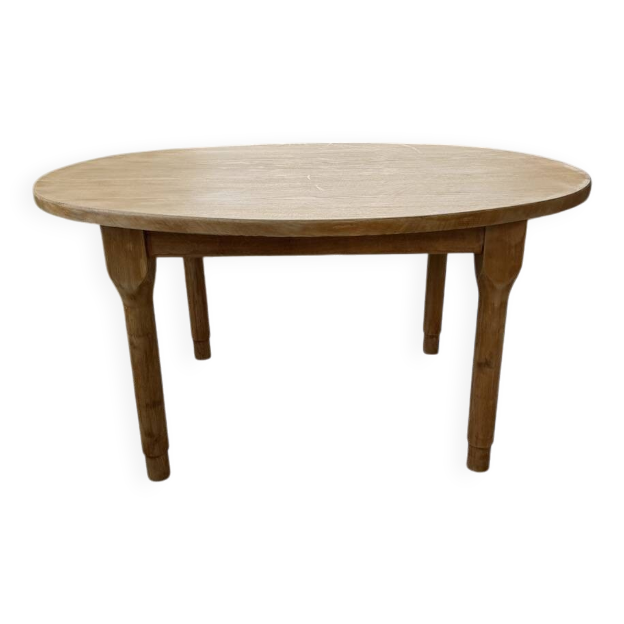 Oval farmhouse table oak 1960