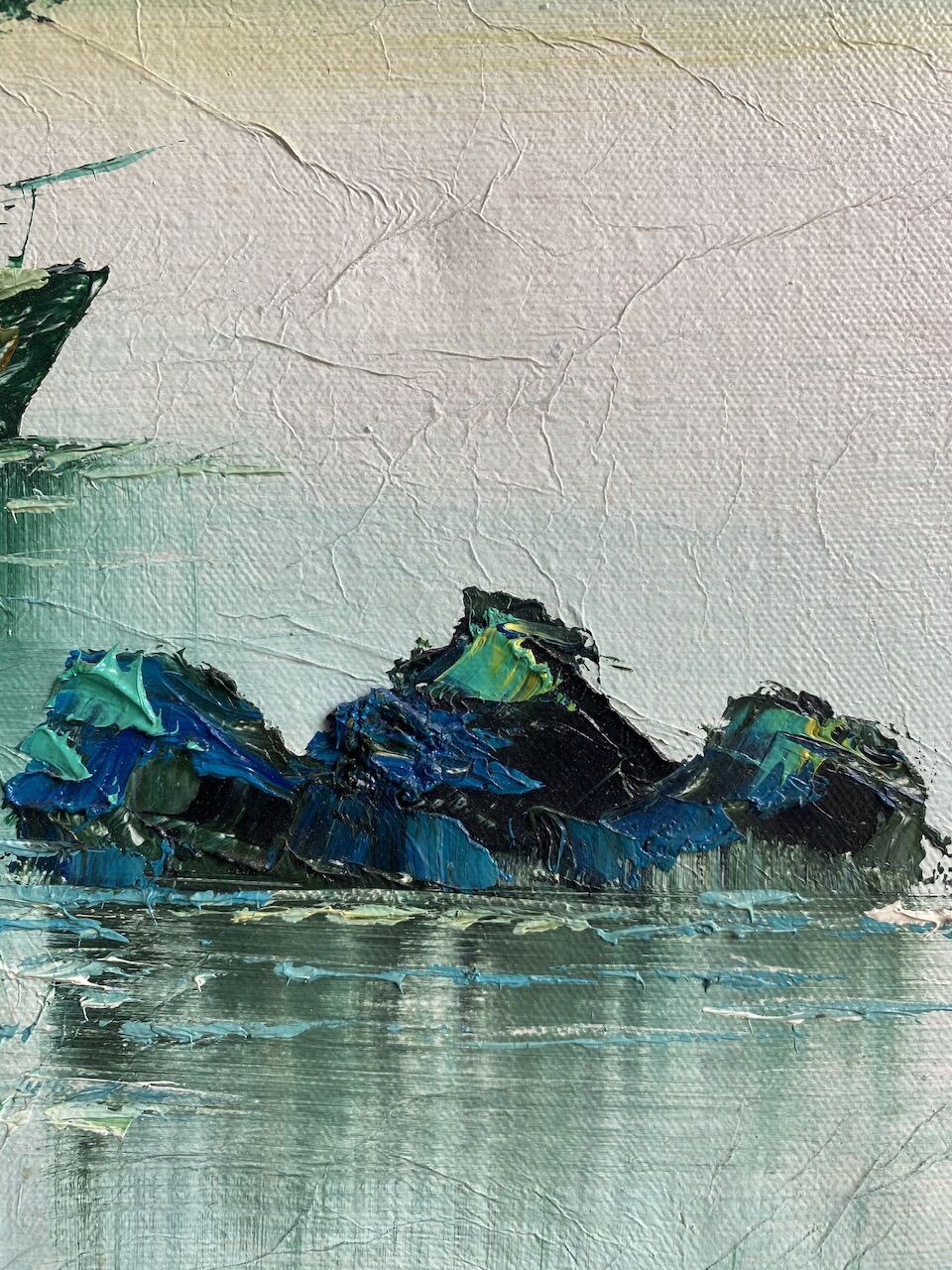 Marine, zampan boats at sunset, XX century