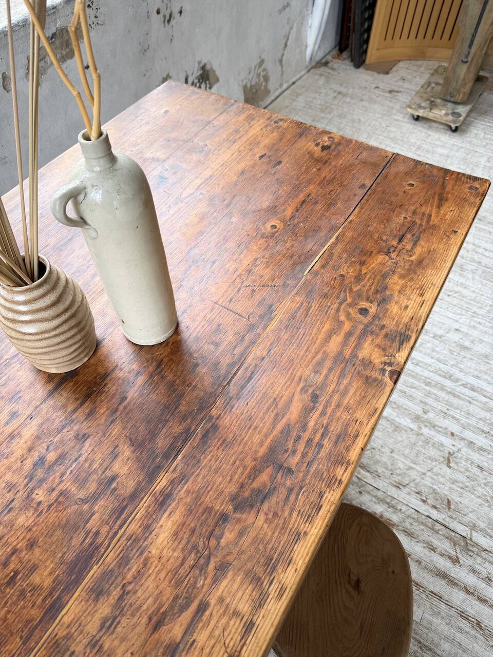 Monastery-style farmhouse table, pine, 210cm