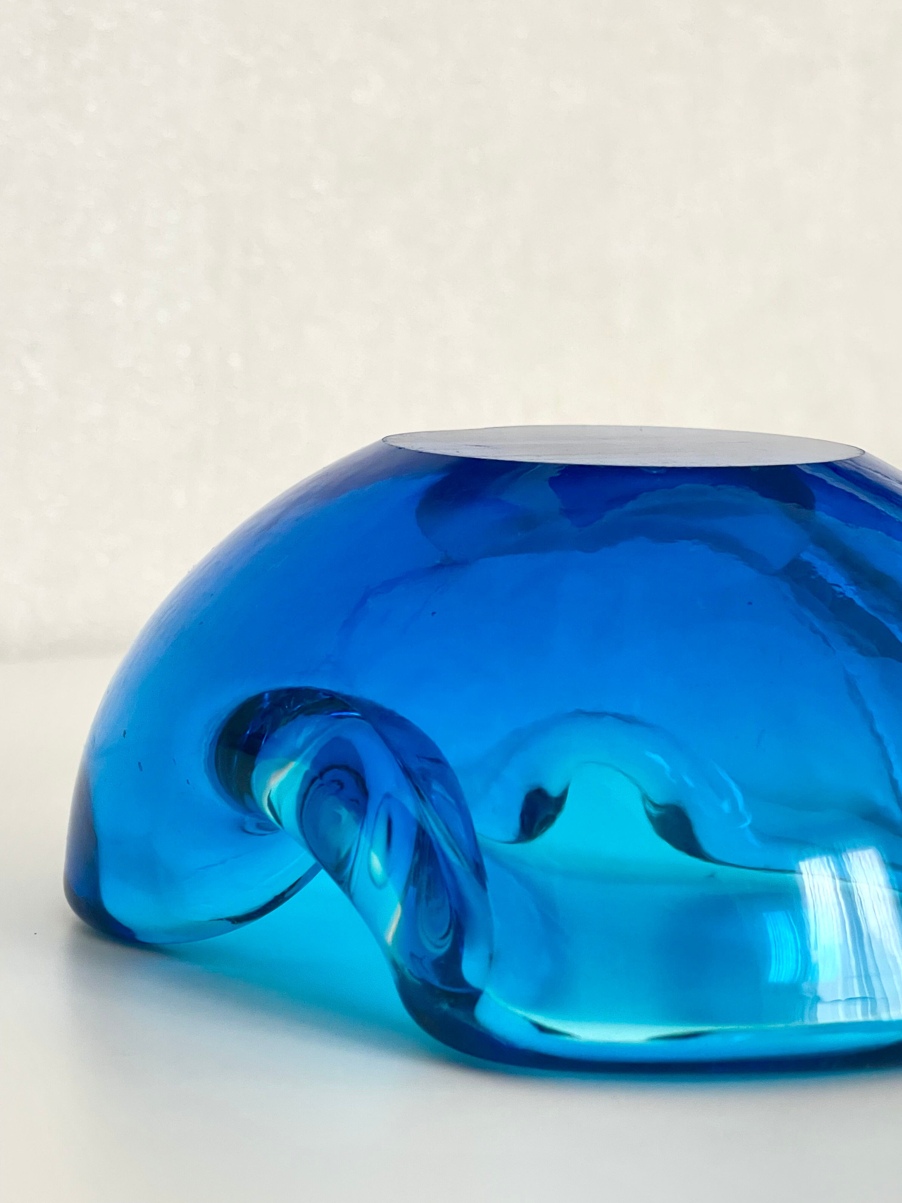 Murano Sommerso blue vide-poche 1970.