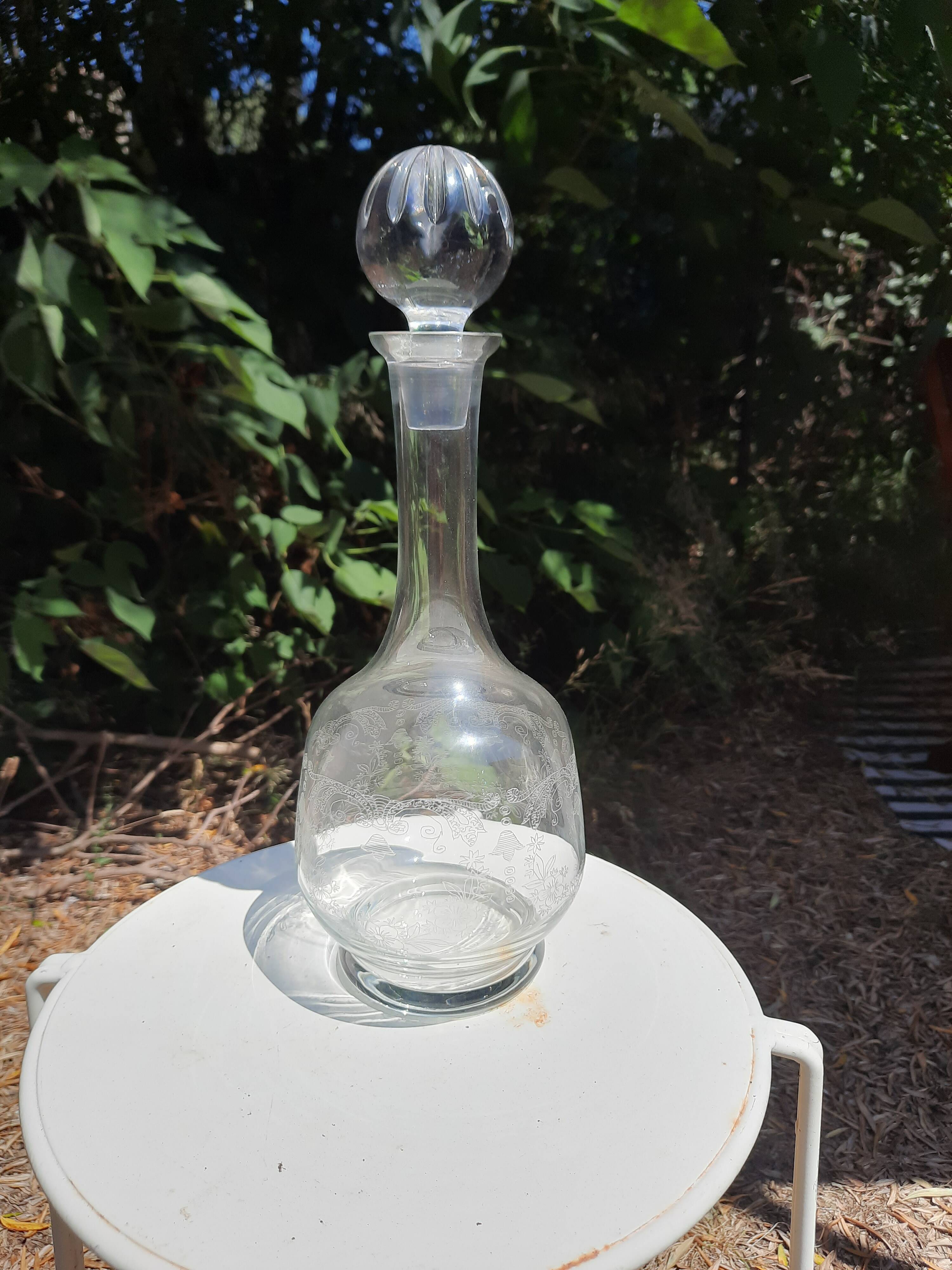 Hand engraved carafe