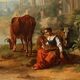 Old painting signed by Christian Georg Schütz I, landscape from the 1700s.