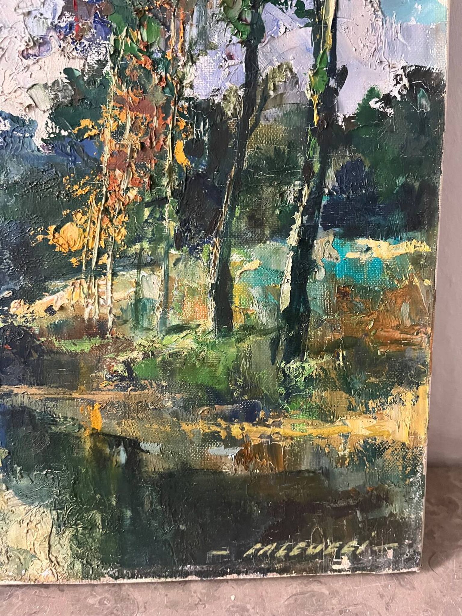 La  Cure rivière, technique couteau signé Robert Falcucci (1900-1989)
