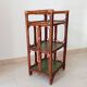 Vintage stand shelf in bamboo and rattan